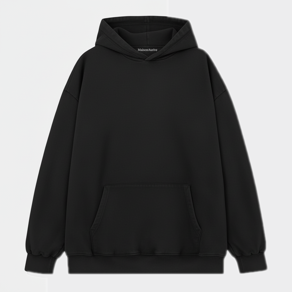 MaisonAurive Washed Hip-Hop Tee – Black | White | Waterwashed Grey