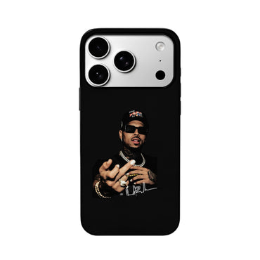 3D Lenticular Flip Phone Case – Chain Gesture & Skeleton Print Dual Hip-Hop Design