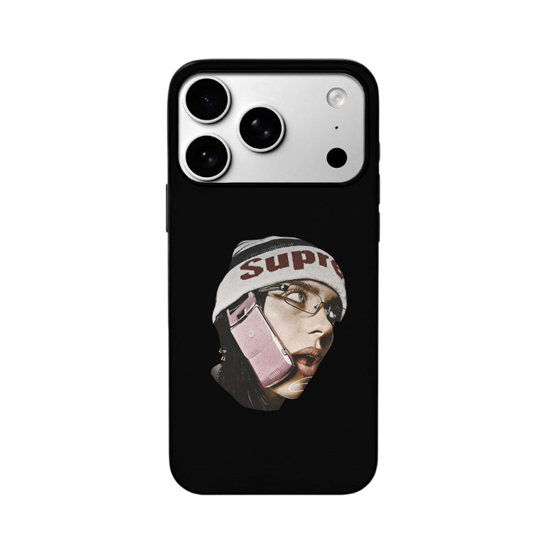 3D-Linsenraster-Flip-Handyhülle – Doppelporträt: Bold Billie & Retro Phone Street Style