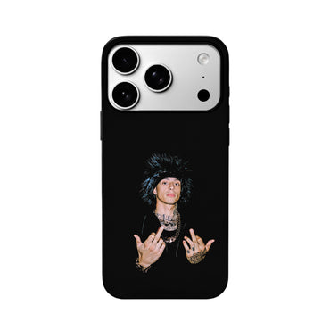 3D Lenticular Flip Phone Case – Dual Portrait: Punk Hairstyle & Hip-Hop Cap Gesture
