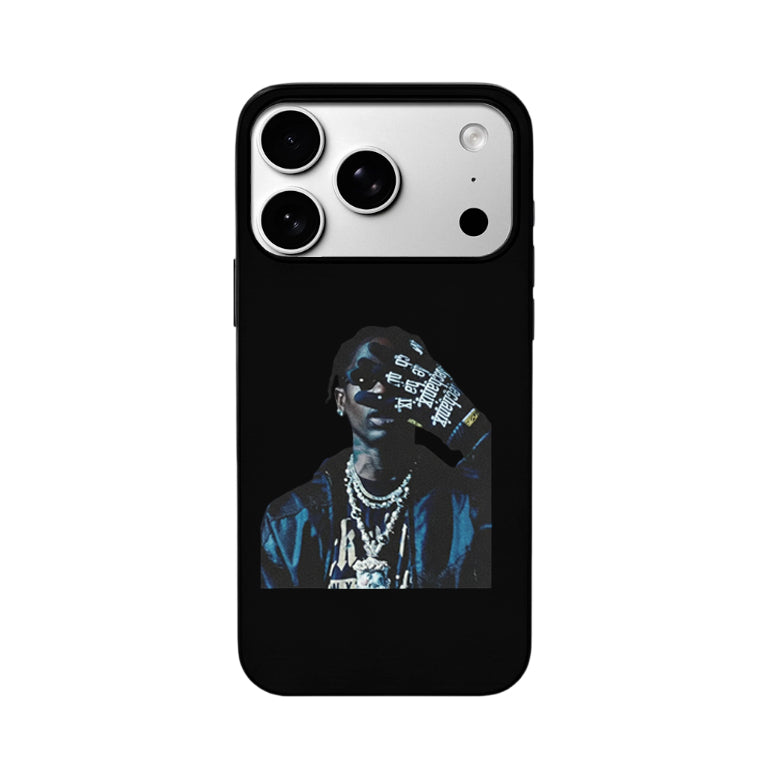 3D Lenticular Flip Phone Case – Hip-Hop Slogan Gesture Dual Portrait Design