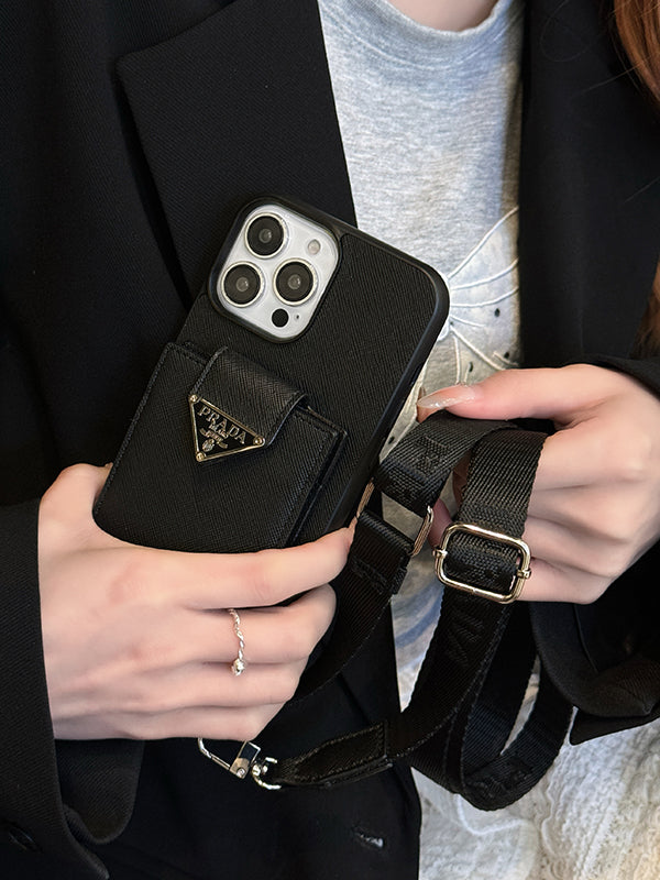 Luksus Crossbody læder cover til iPhone