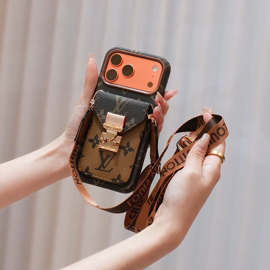 럭셔리 스타일의 가죽 카드 포켓 iPhone 케이스
