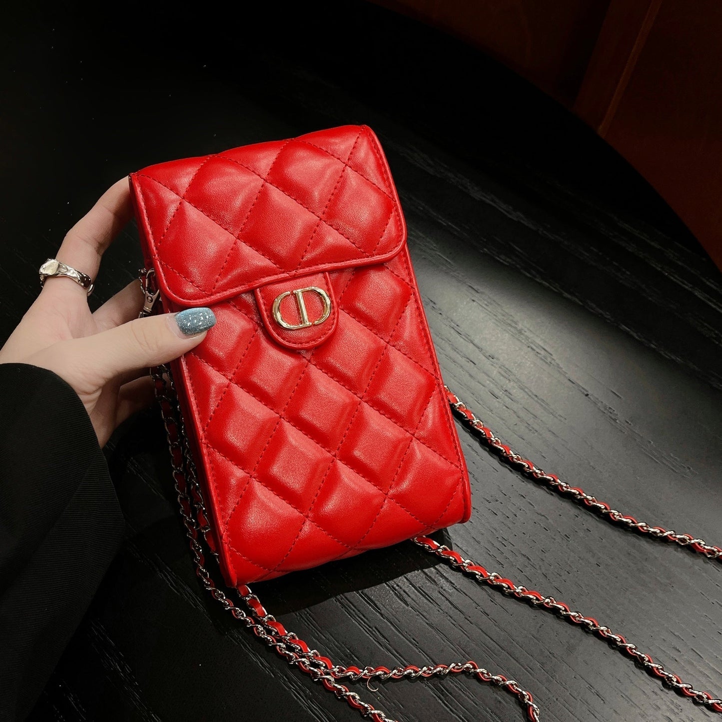 Crossbody læder telefontaske