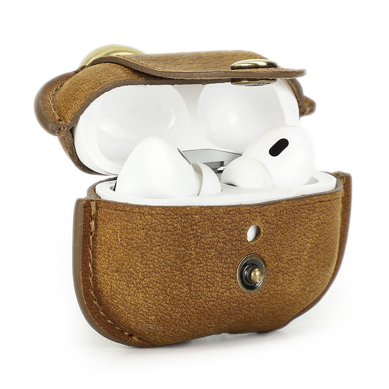 حافظة Airpods Pro 2 جلدية مع مشبك