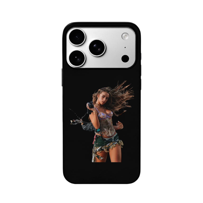 3D Lenticular Flip Phone Case – Singer Dual Portrait: Stage Glam & Edgy Chic Style