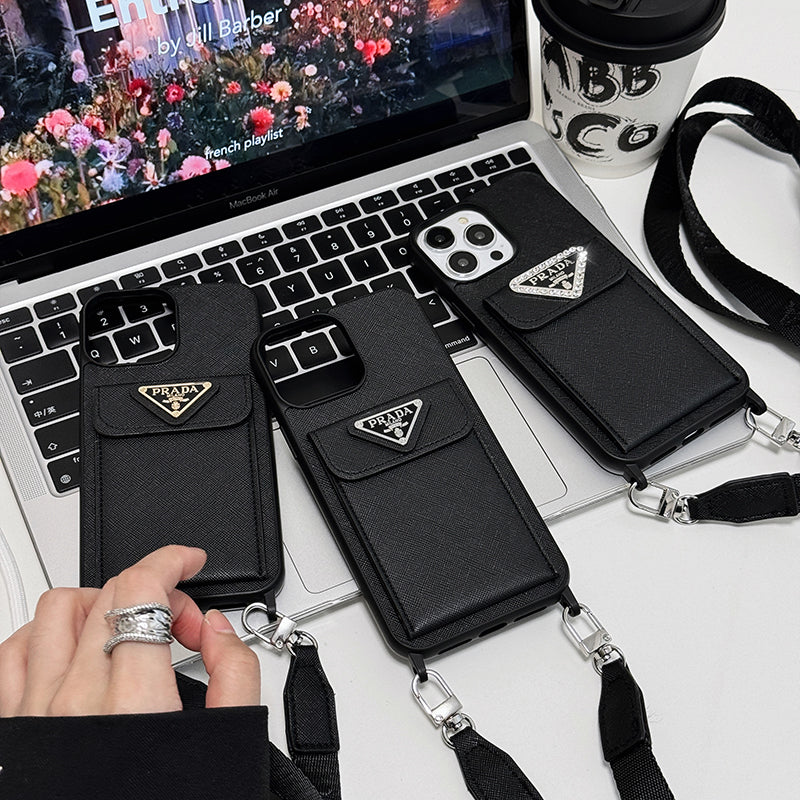 Luksus Crossbody læder cover til iPhone