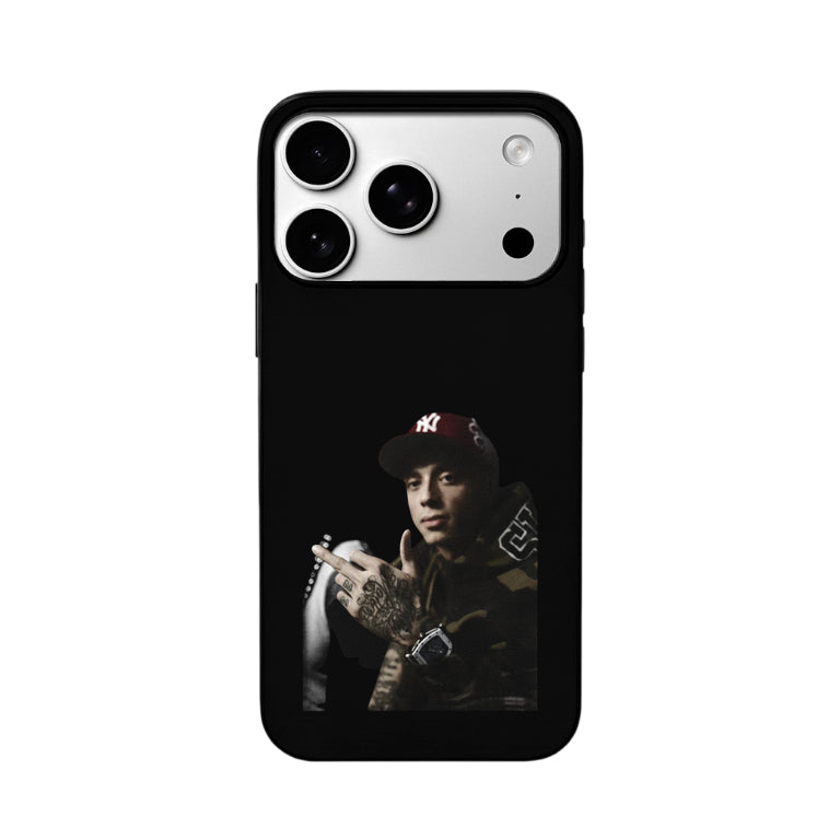 3D Lenticular Flip Phone Case – Dual Portrait: Punk Hairstyle & Hip-Hop Cap Gesture