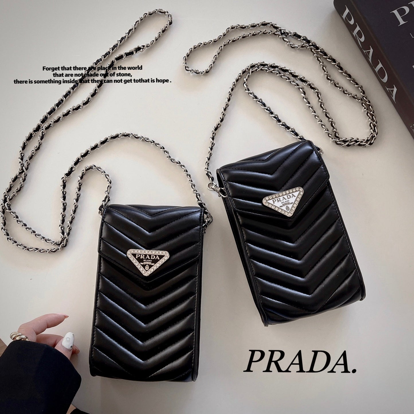 Crossbody læder telefontaske