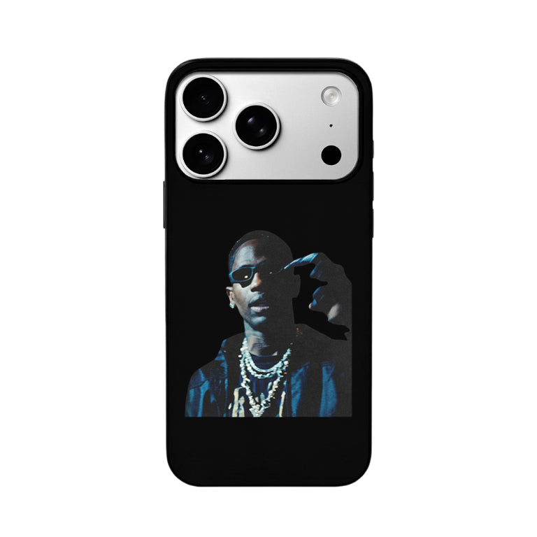 3D Lenticular Flip Phone Case – Hip-Hop Slogan Gesture Dual Portrait Design