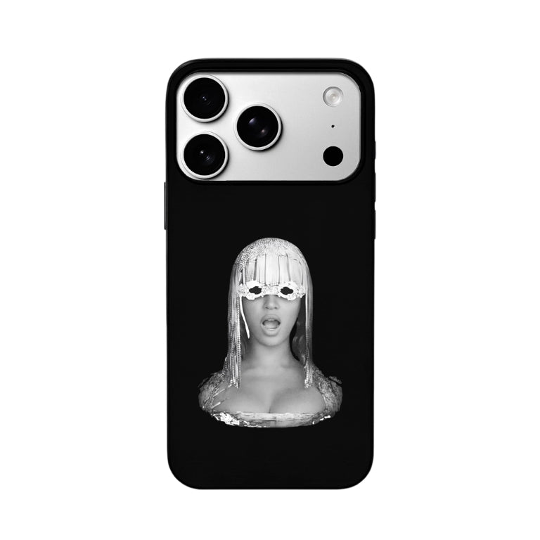 3D Lenticular Flip Phone Case – Miley Cyrus Dual Portrait: Cowboy Stage & Masket Edgy Black Style