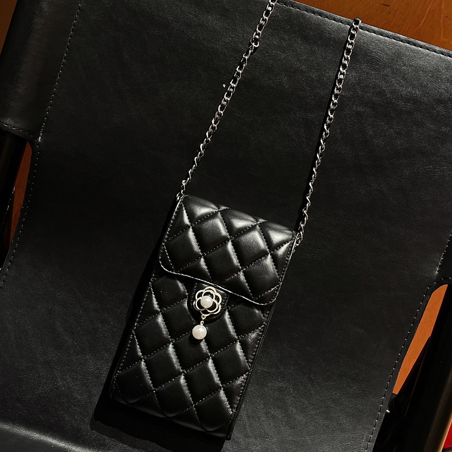 Crossbody læder telefontaske