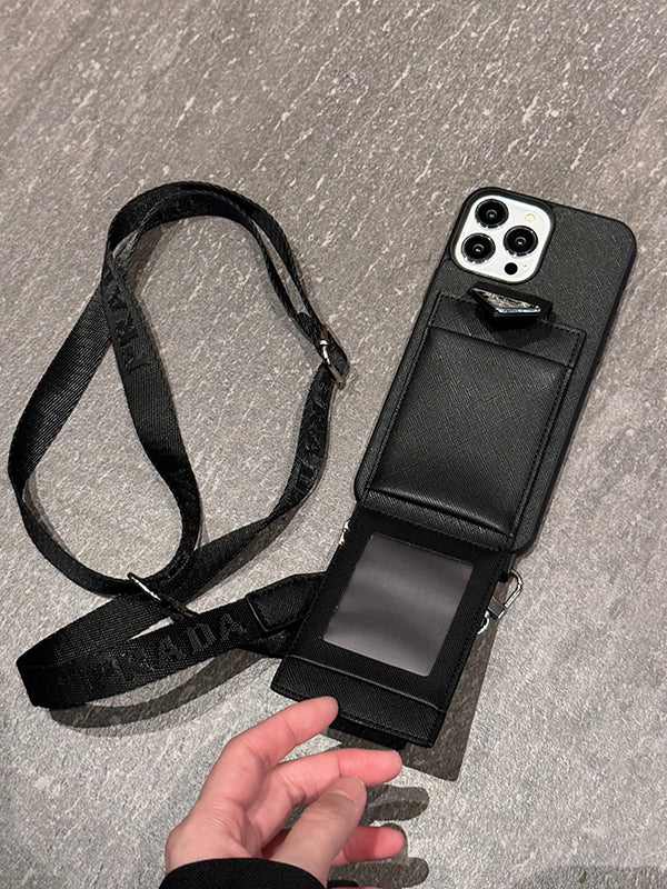 Luksus Crossbody læder cover til iPhone