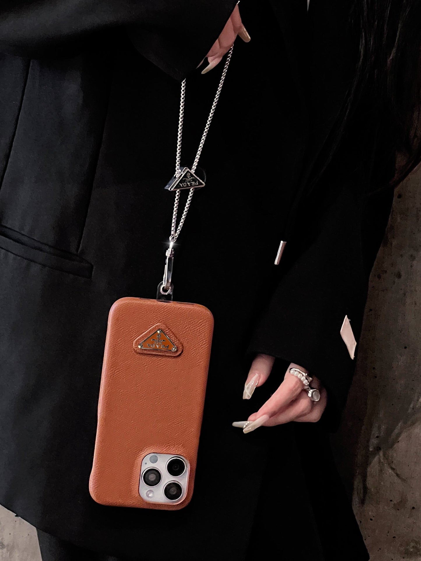 Luksus Læder Crossbody iPhone etui