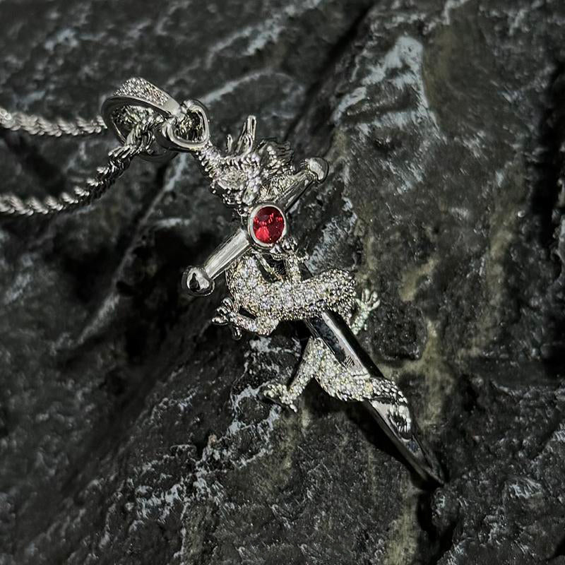 Dragon Sword Titanium Steel Necklace