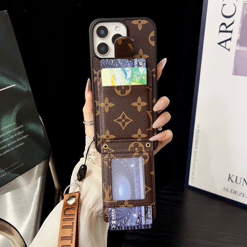 Luksus klassisk farve Crossbody iPhone etui