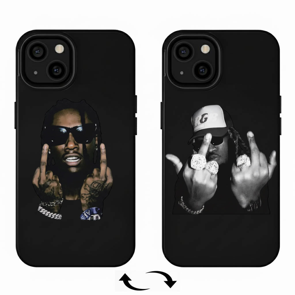 3D Lenticular Magsafe Phone Case - Dynamic Eminem & Travis Scott Dual Design (Angle-Shifting Visuals)