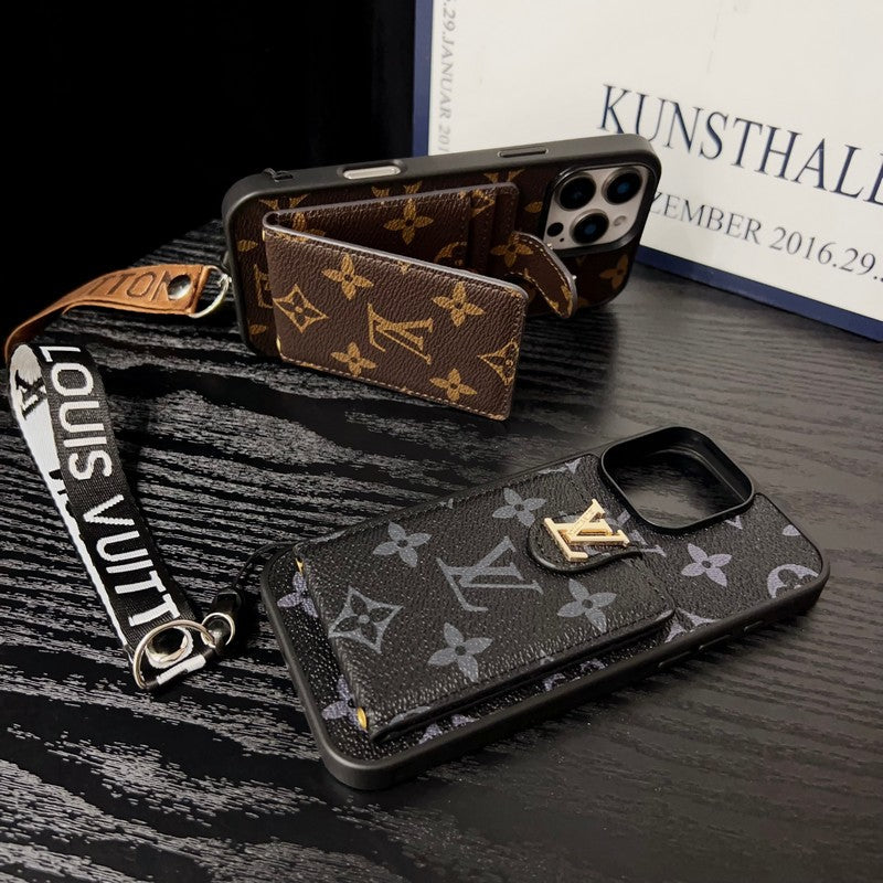 Luksus klassisk farve Crossbody iPhone etui