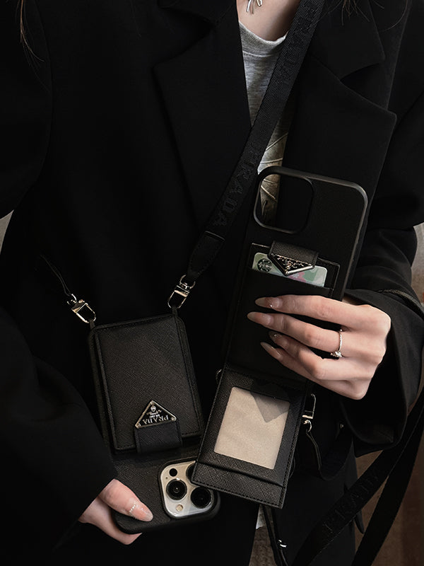 Luksus Crossbody læder cover til iPhone