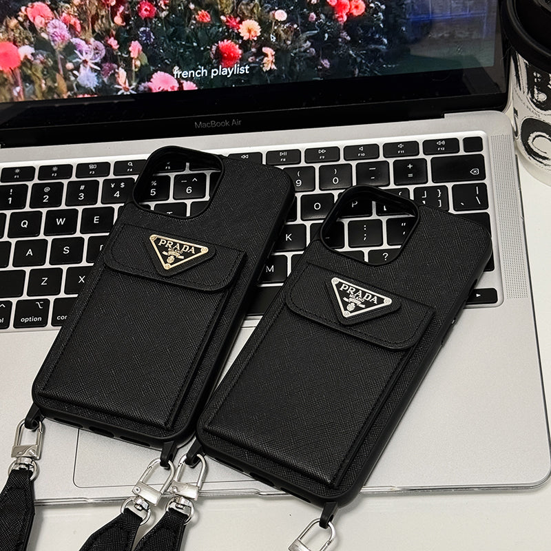Luksus Crossbody læder cover til iPhone