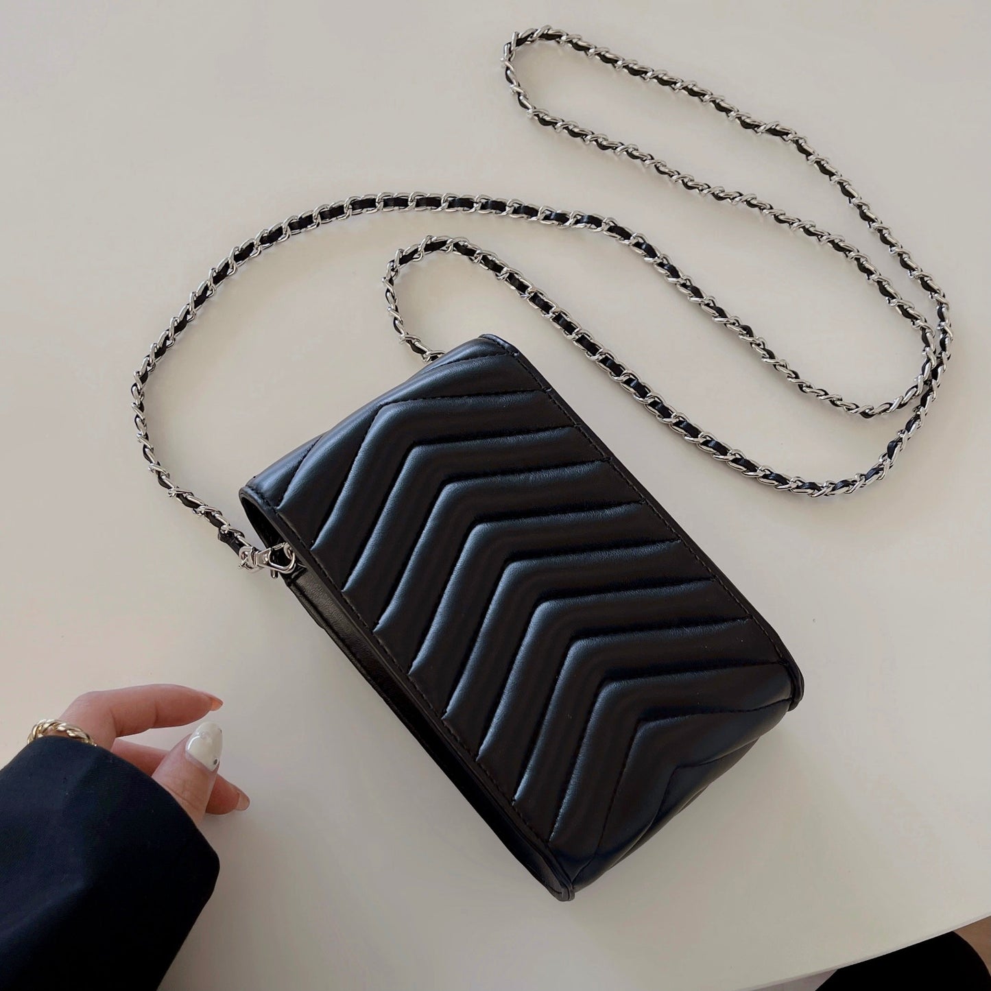 Crossbody læder telefontaske
