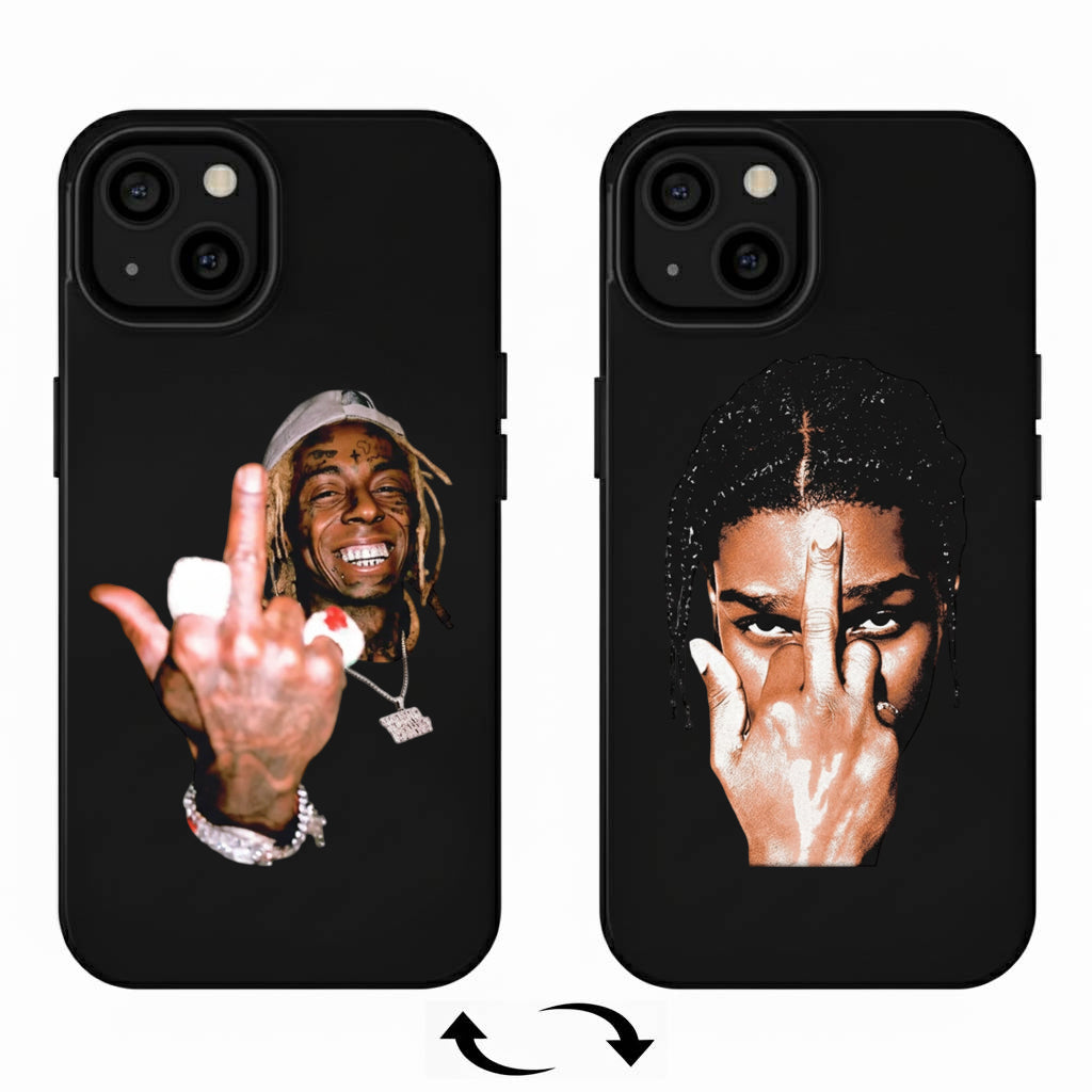 3D Lenticular Magsafe Phone Case - Dynamic Lil Wayne & ASAP Rocky Dual Design (Angle-Shifting Visuals)