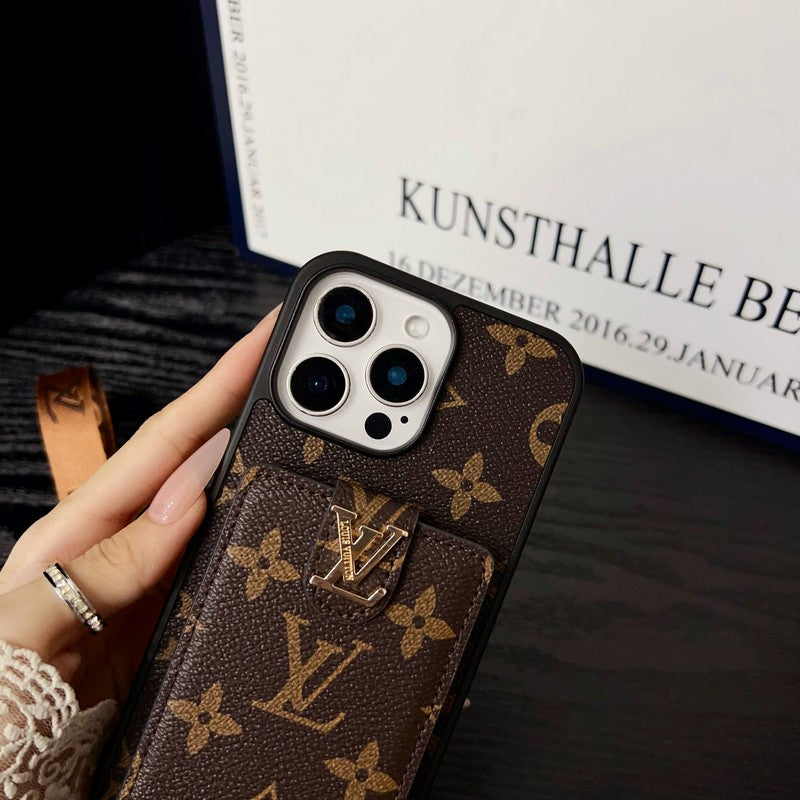Luksus klassisk farve Crossbody iPhone etui