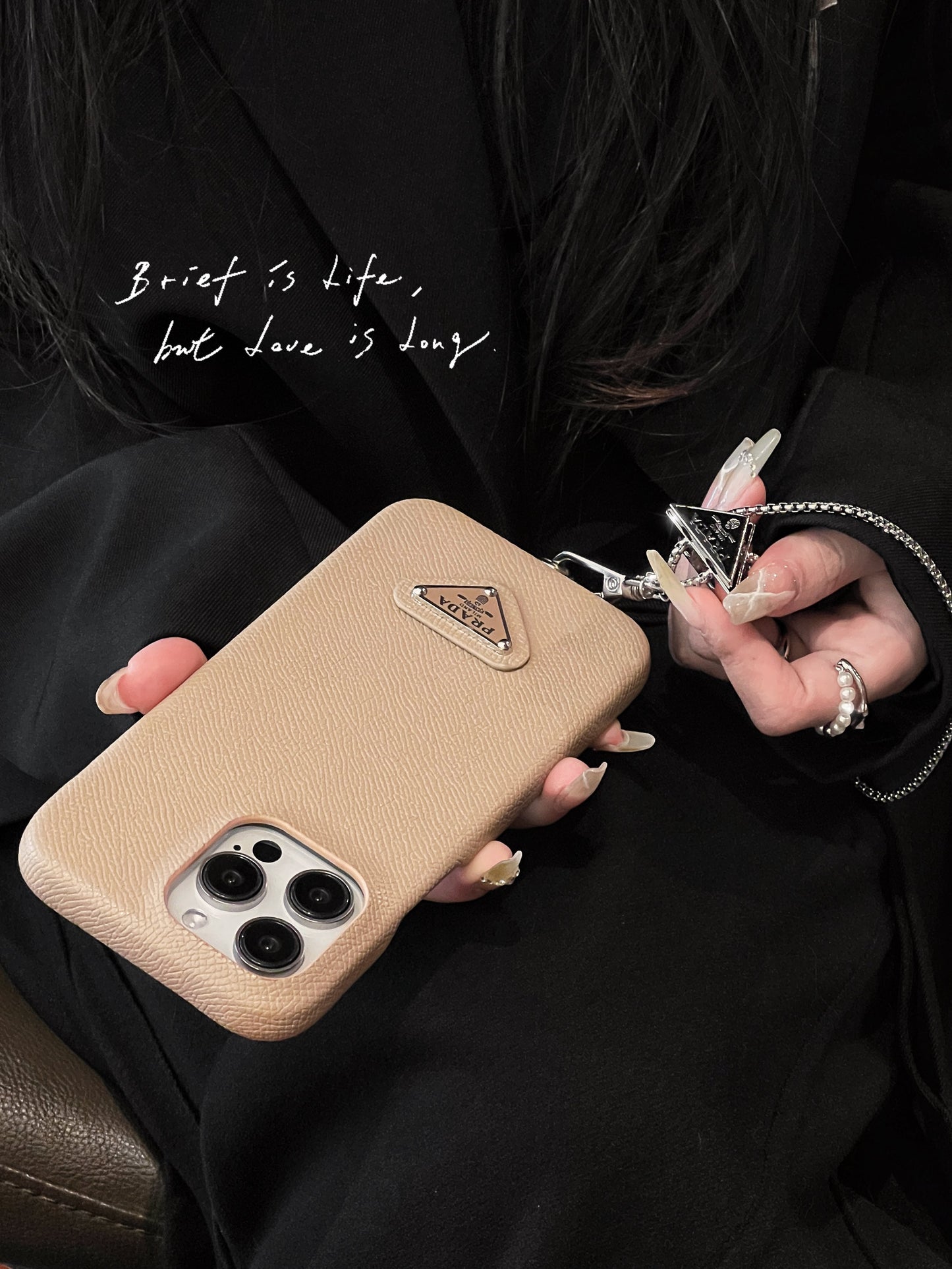 Luksus Læder Crossbody iPhone etui