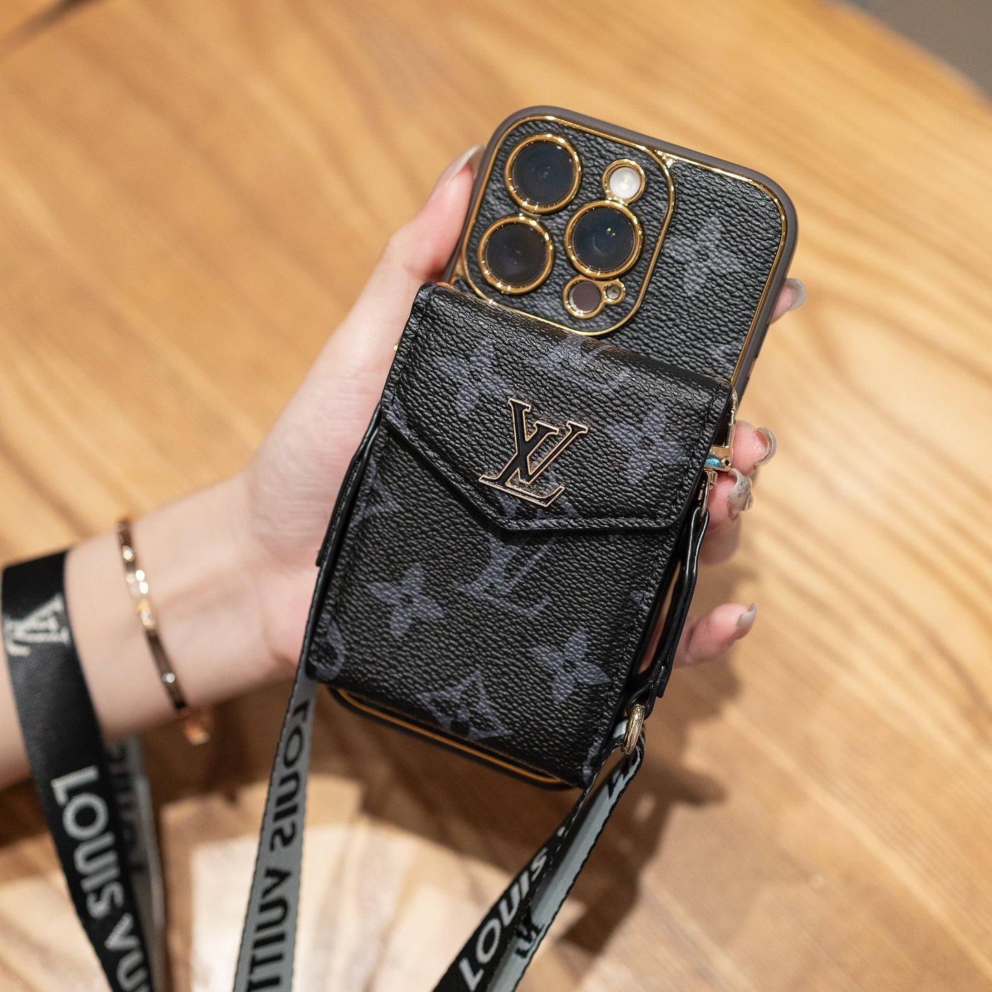 Klassisk luksus kortholder iPhone etui