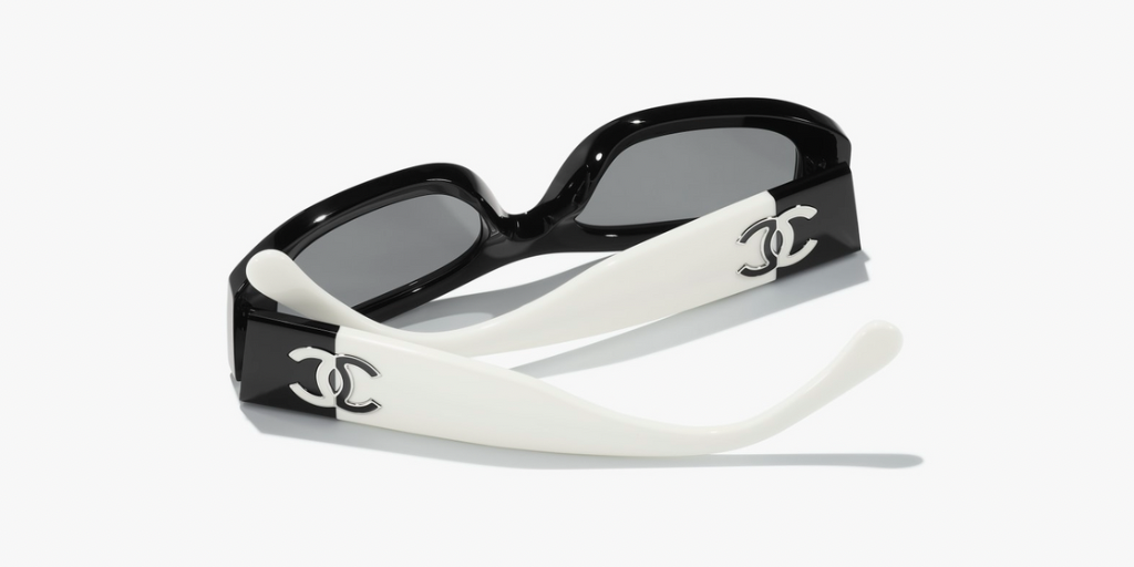 Occhiali da sole rettangolari in acetato alla moda