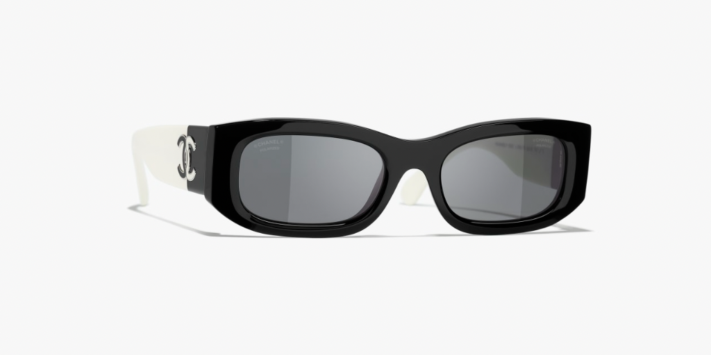 Occhiali da sole rettangolari in acetato alla moda