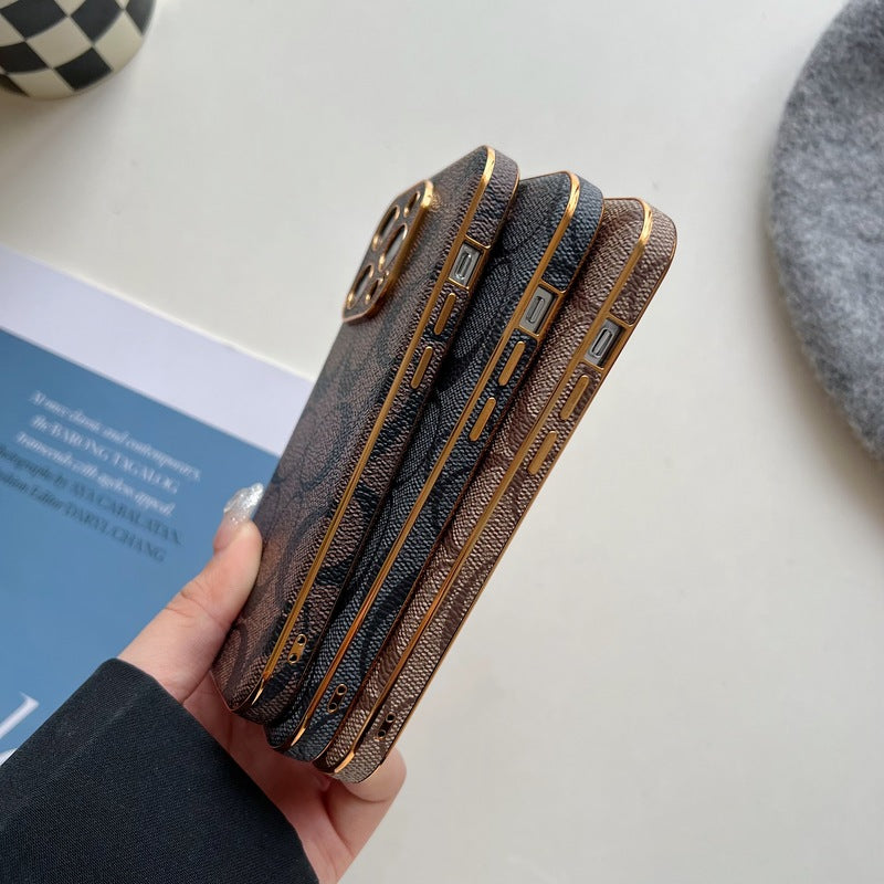 Klassisk iPhone Case Læder Light Brow -QBK240513