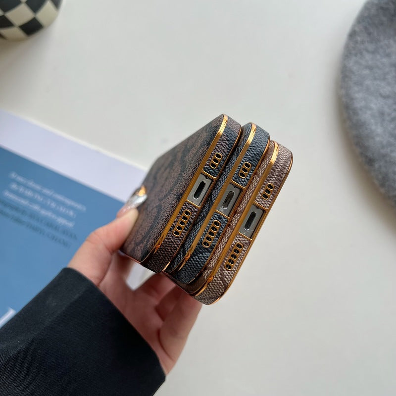 Klassisk iPhone Case Læder Light Brow -QBK240513