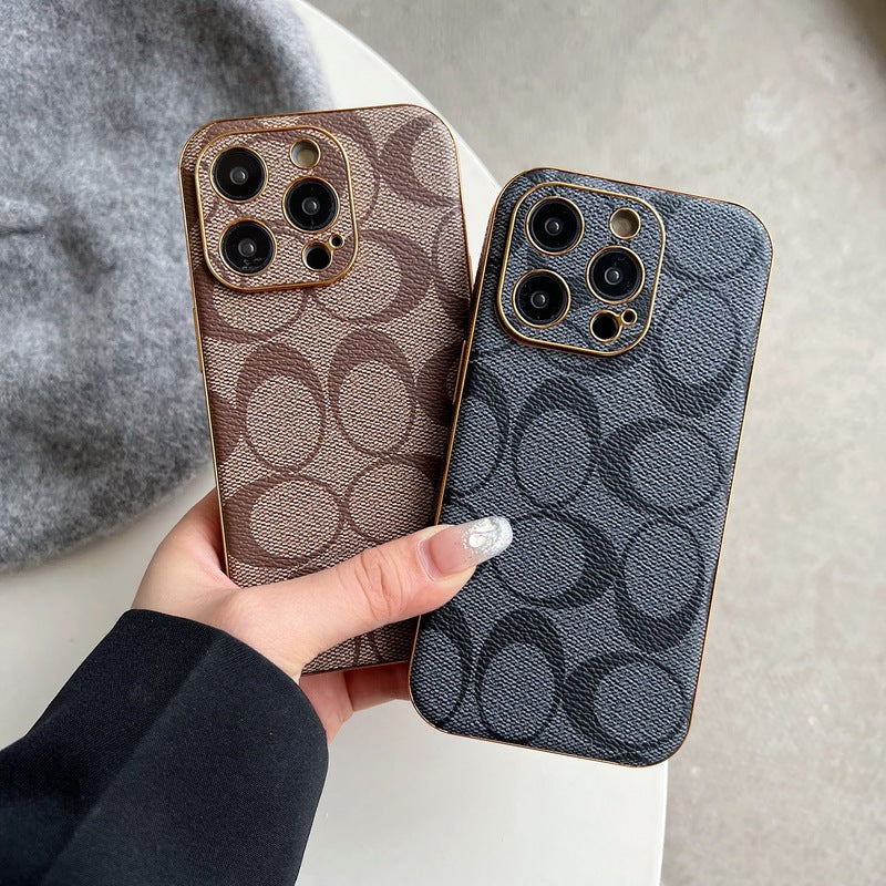 Klassisk iPhone Case Læder Light Brow -QBK240513