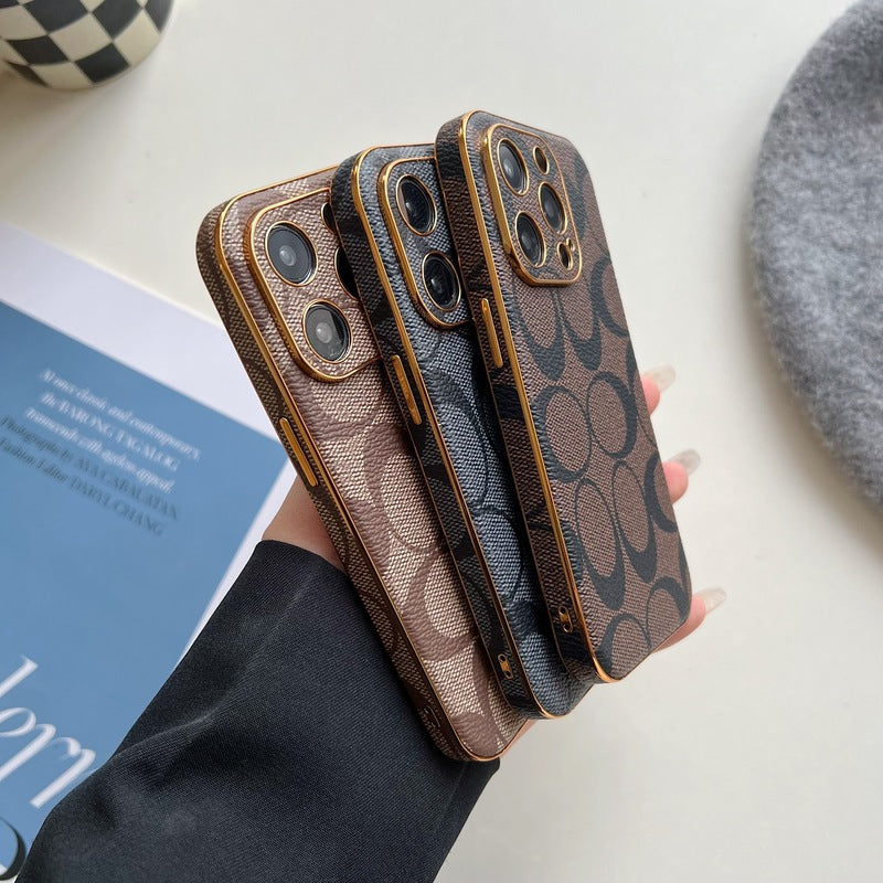 Klassisk iPhone Case Læder Light Brow -QBK240513