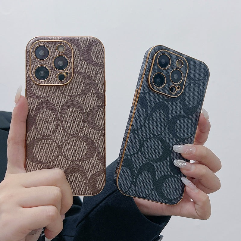 Klassisk iPhone Case Læder Light Brow -QBK240513