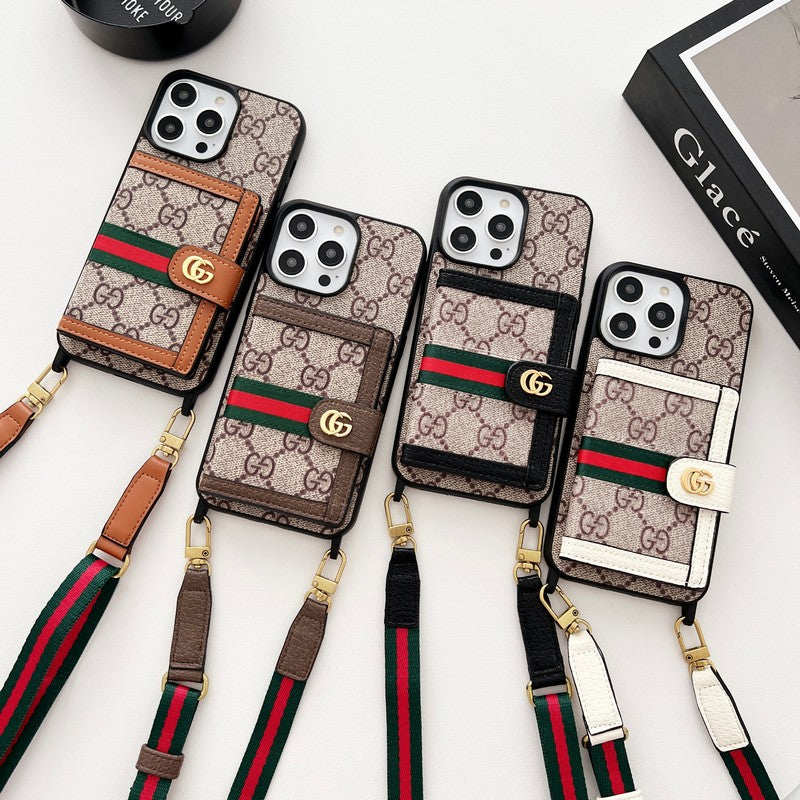 Premium Card Bag Chain Klassisk iPhone-etui