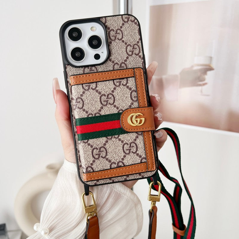 Premium Card Bag Chain Klassisk iPhone-etui