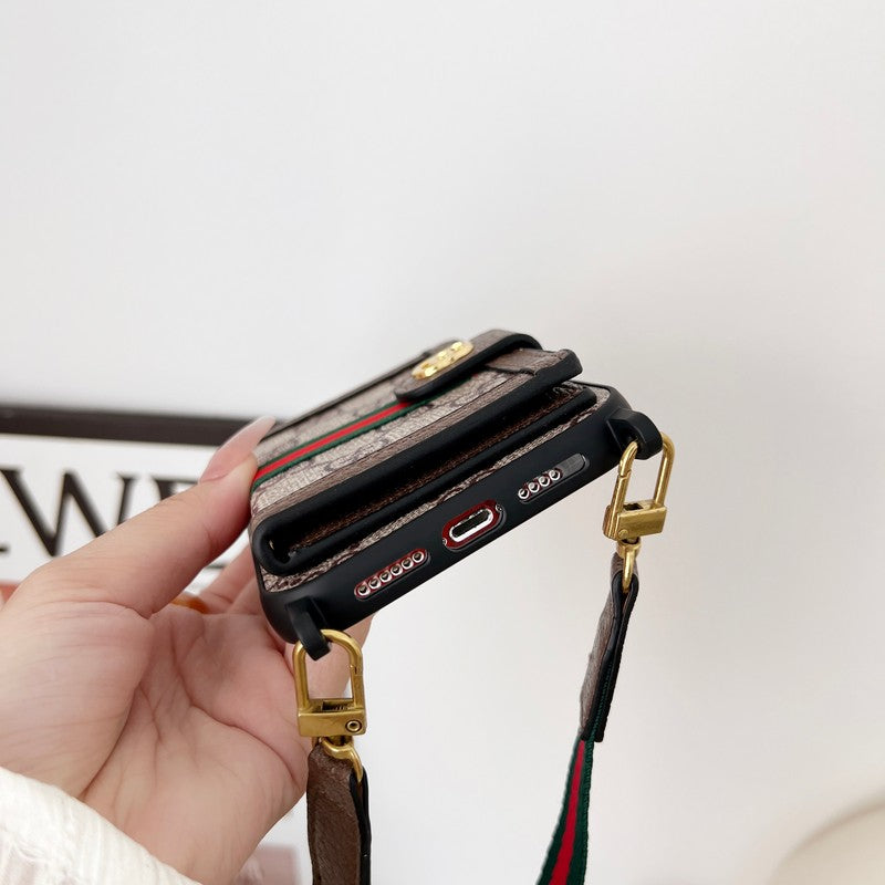 Premium Card Bag Chain Klassisk iPhone-etui
