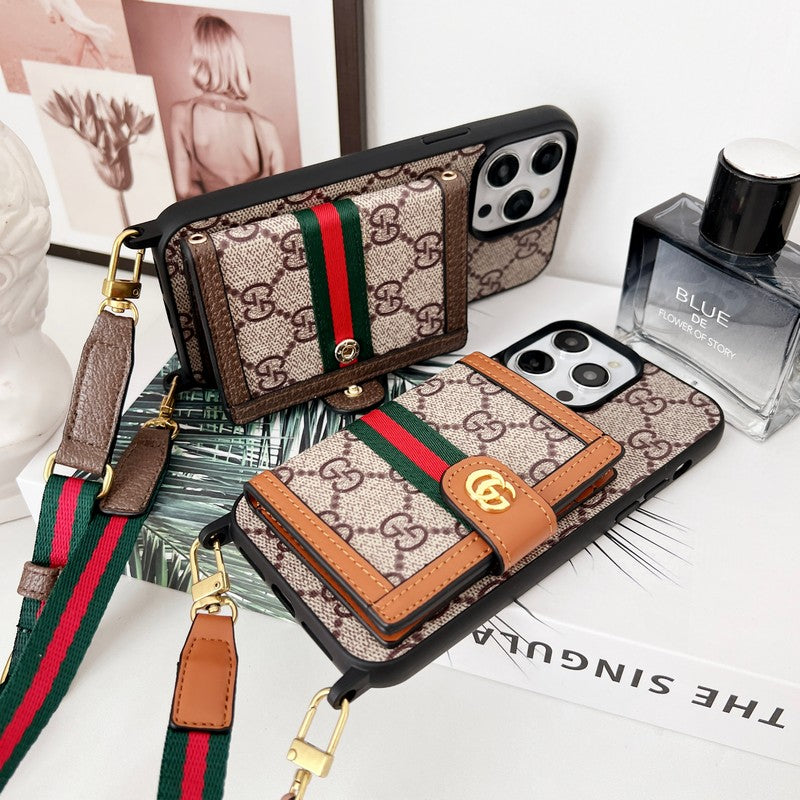 Premium Card Bag Chain Klassisk iPhone-etui