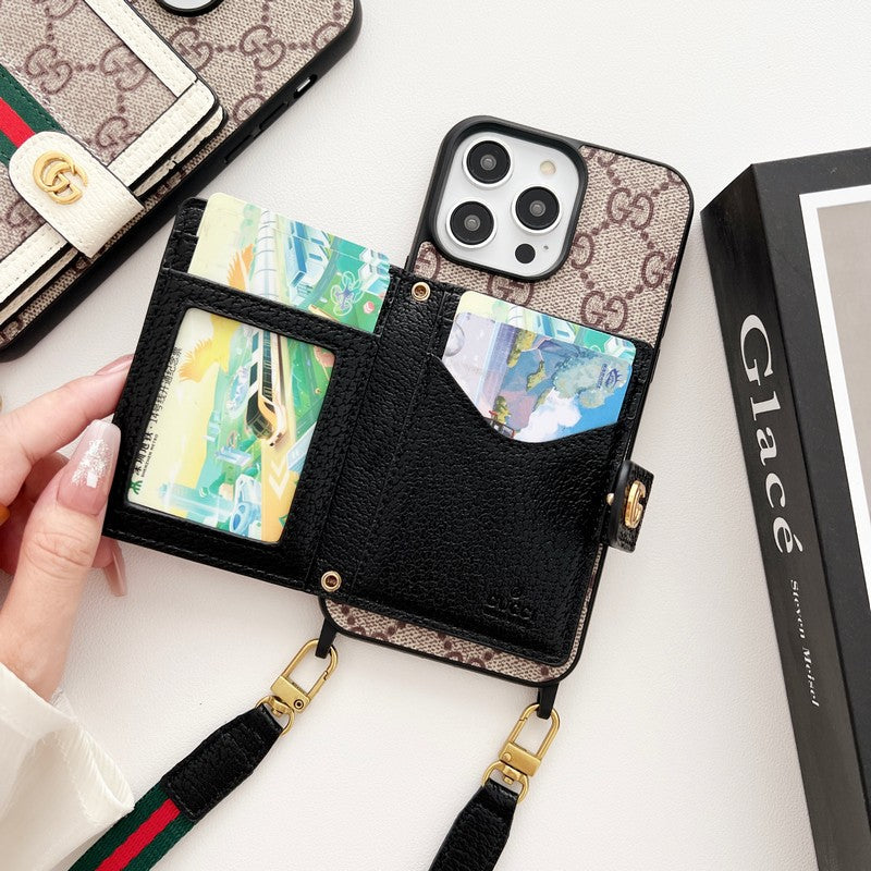 Premium Card Bag Chain Klassisk iPhone-etui