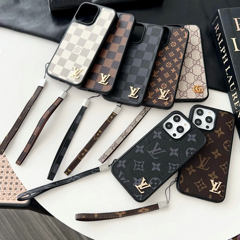 Luksus klassisk brunt håndkæde iPhone-etui