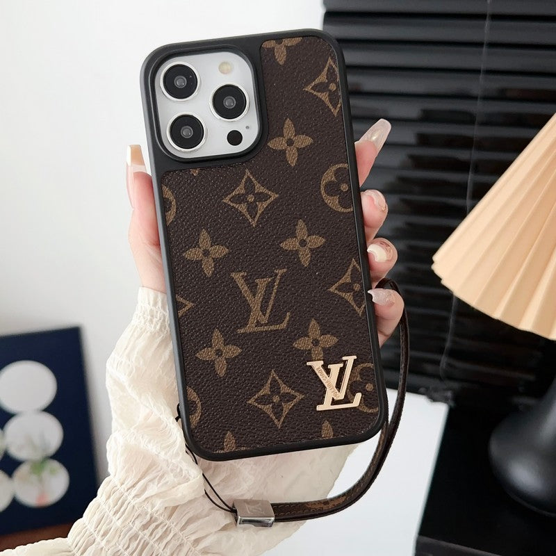 Luksus klassisk brunt håndkæde iPhone-etui