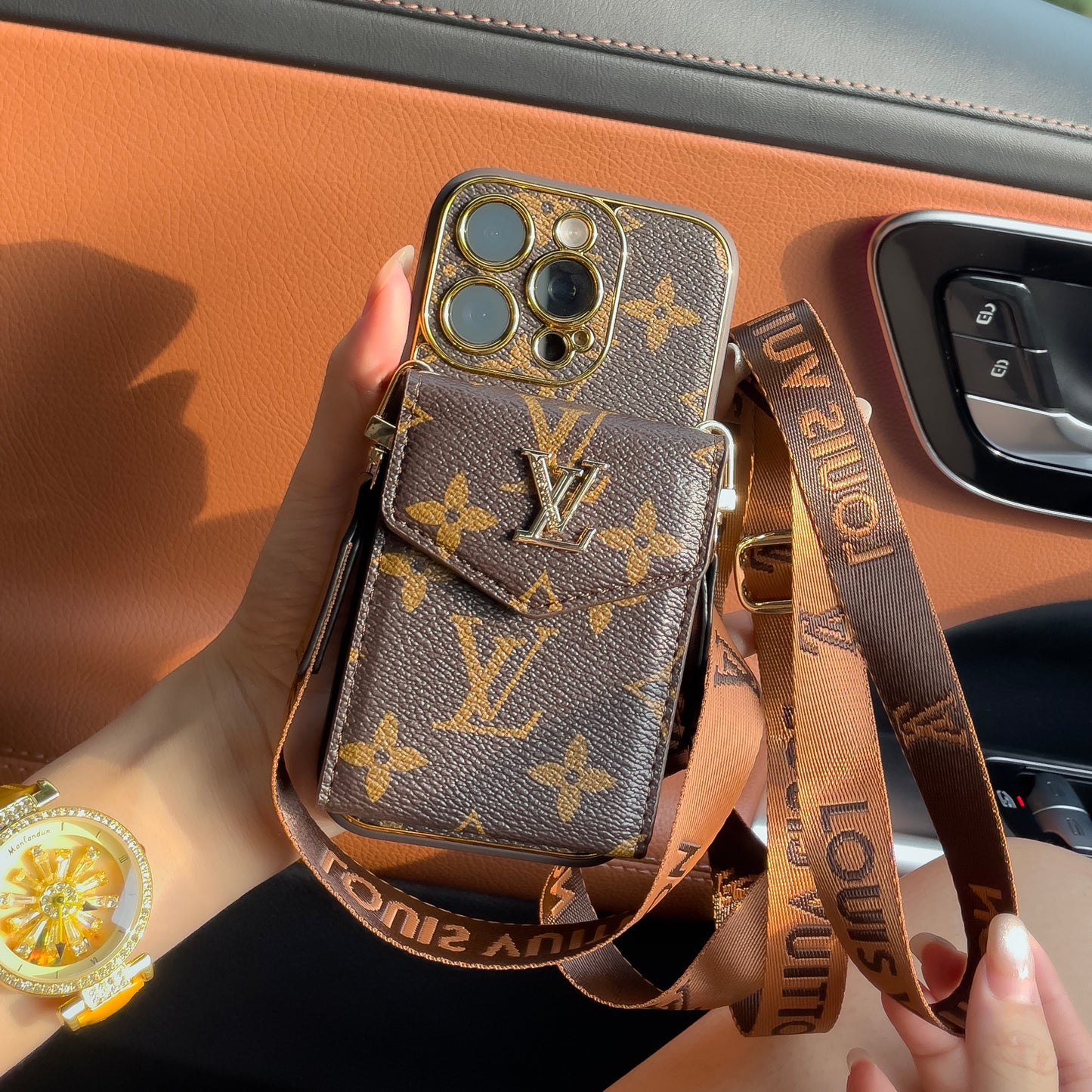 Klassisk luksus kortholder iPhone etui