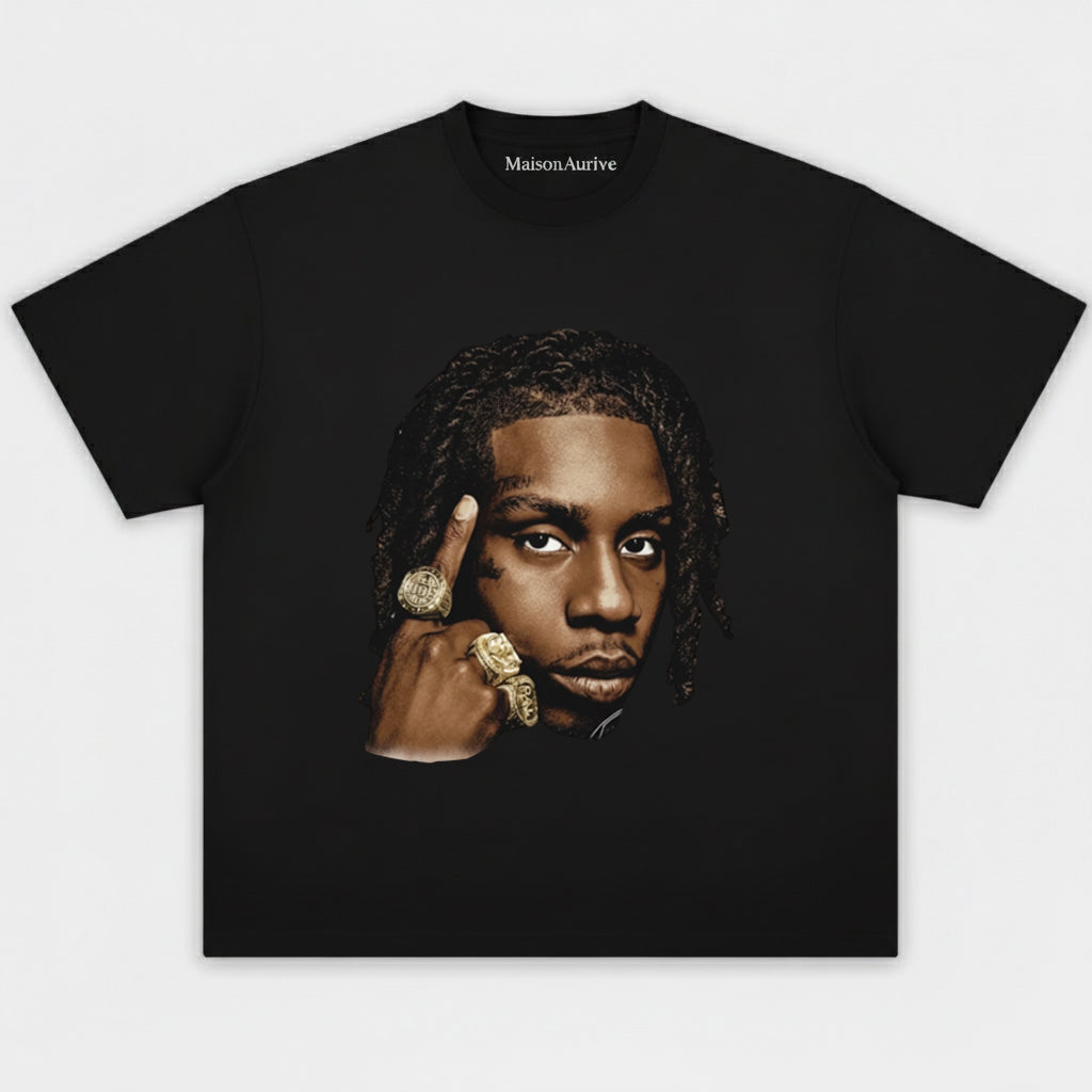 MaisonAurive ウォッシュド T シャツ – ウォーターウォッシュ ブラック | MaisonAuriveポロ G ラッパー グラフィック