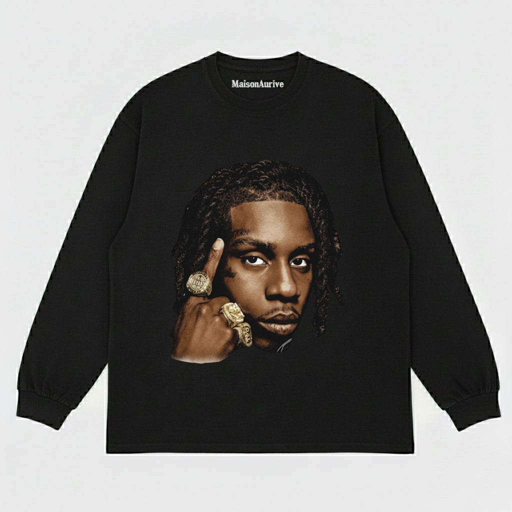 MaisonAurive ウォッシュド T シャツ – ウォーターウォッシュ ブラック | MaisonAuriveポロ G ラッパー グラフィック
