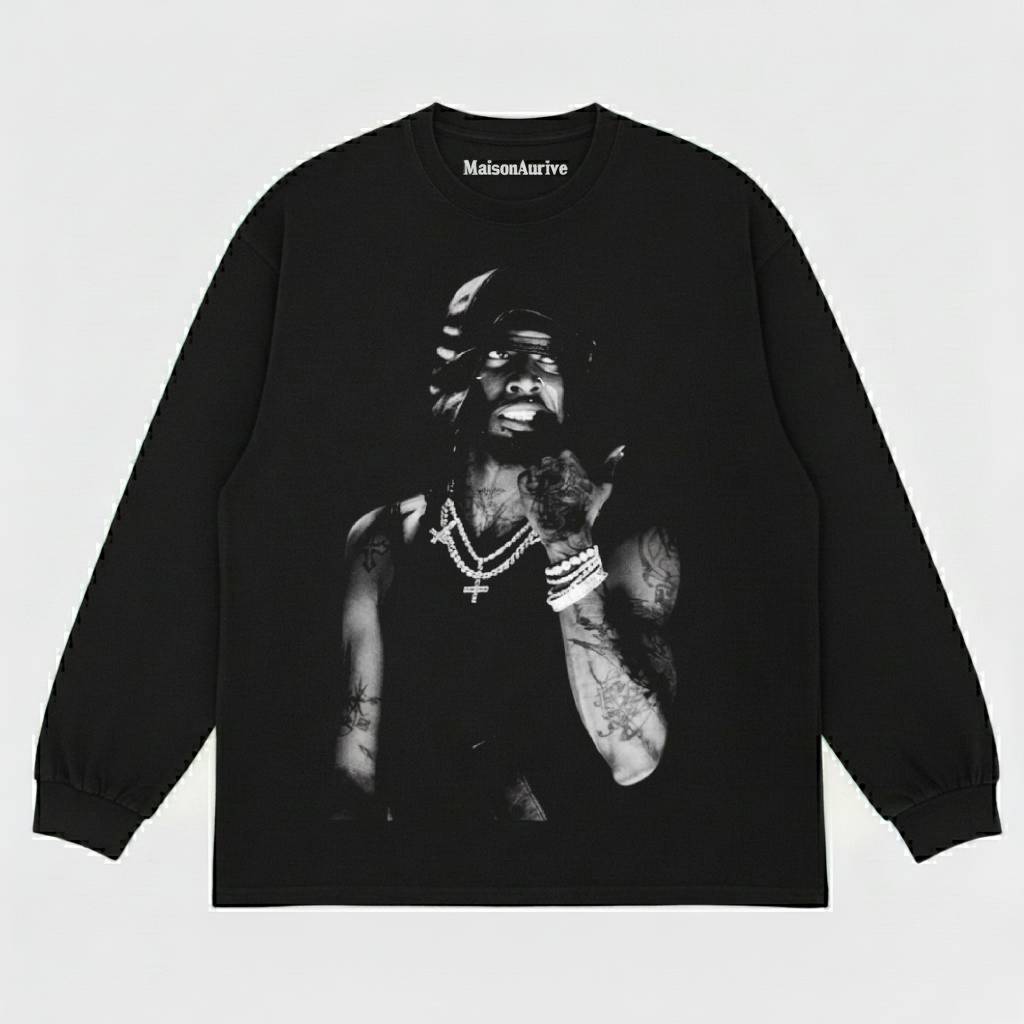 MaisonAurive Washed Hip-Hop Tee – Black | White | Waterwashed Grey - PLAYBOI CARTI TEE