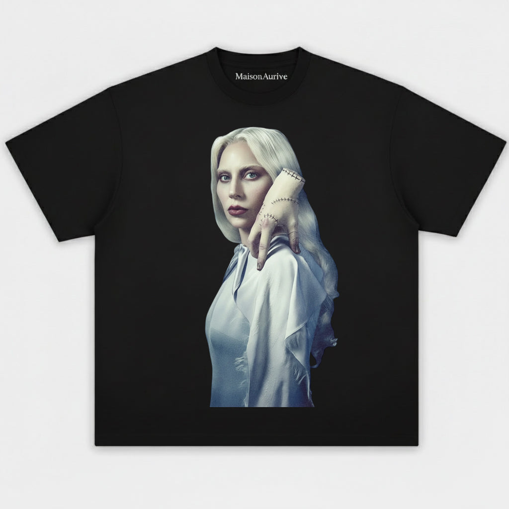 MaisonNeuve ウォッシュド T シャツ (ウォーターウォッシュド グレー) – ゴシック ポップ アイコン ファントム プリント