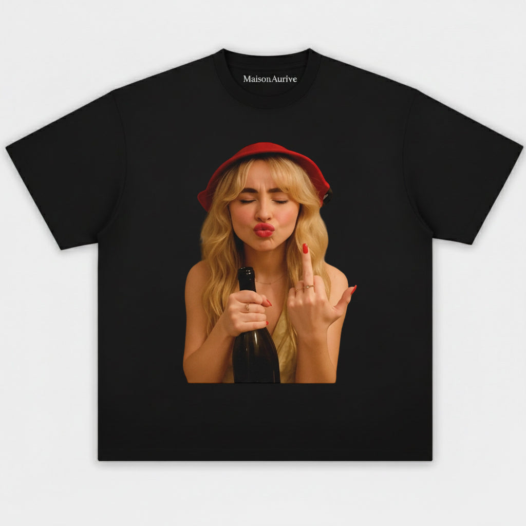 MaisonAurive ウォッシュド ヒップホップ T シャツ - ブラック |ホワイト |ウォーターウォッシュド グレー - パーティー バイブ グラフィック