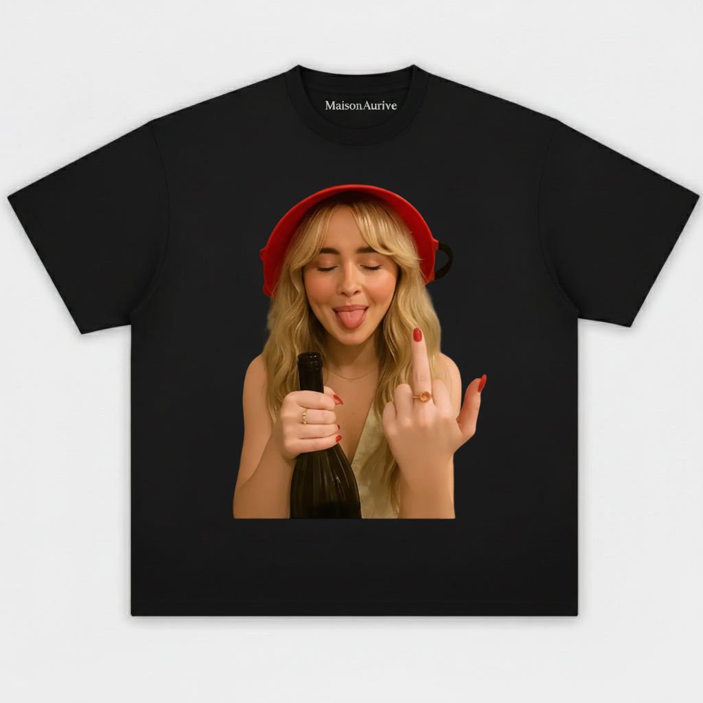 MaisonAurive ウォッシュド ヒップホップ T シャツ - ブラック |ホワイト |ウォーターウォッシュド グレー - 大胆なパーティー グラフィック